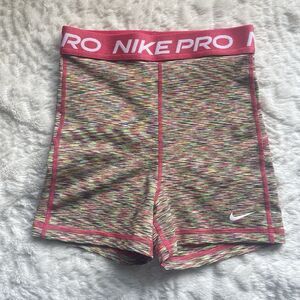 Nike Pro Women's Multicolor 3'' Athletic High Rise 3” Spandex Shorts Size XS